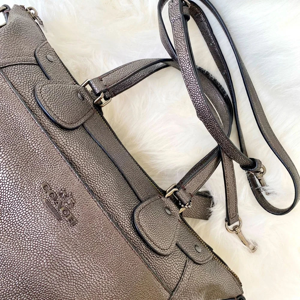 Coach ✨ Mickie Caviar Grain Leather Satchel